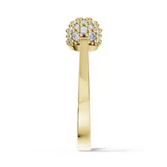 Prsten DF 3354, žluté zlato, s diamanty o celkové váze 0.441 ct vel.54