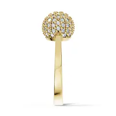 Prsten DF 3355, žluté zlato, s diamanty o celkové váze 0.825 ct vel.54