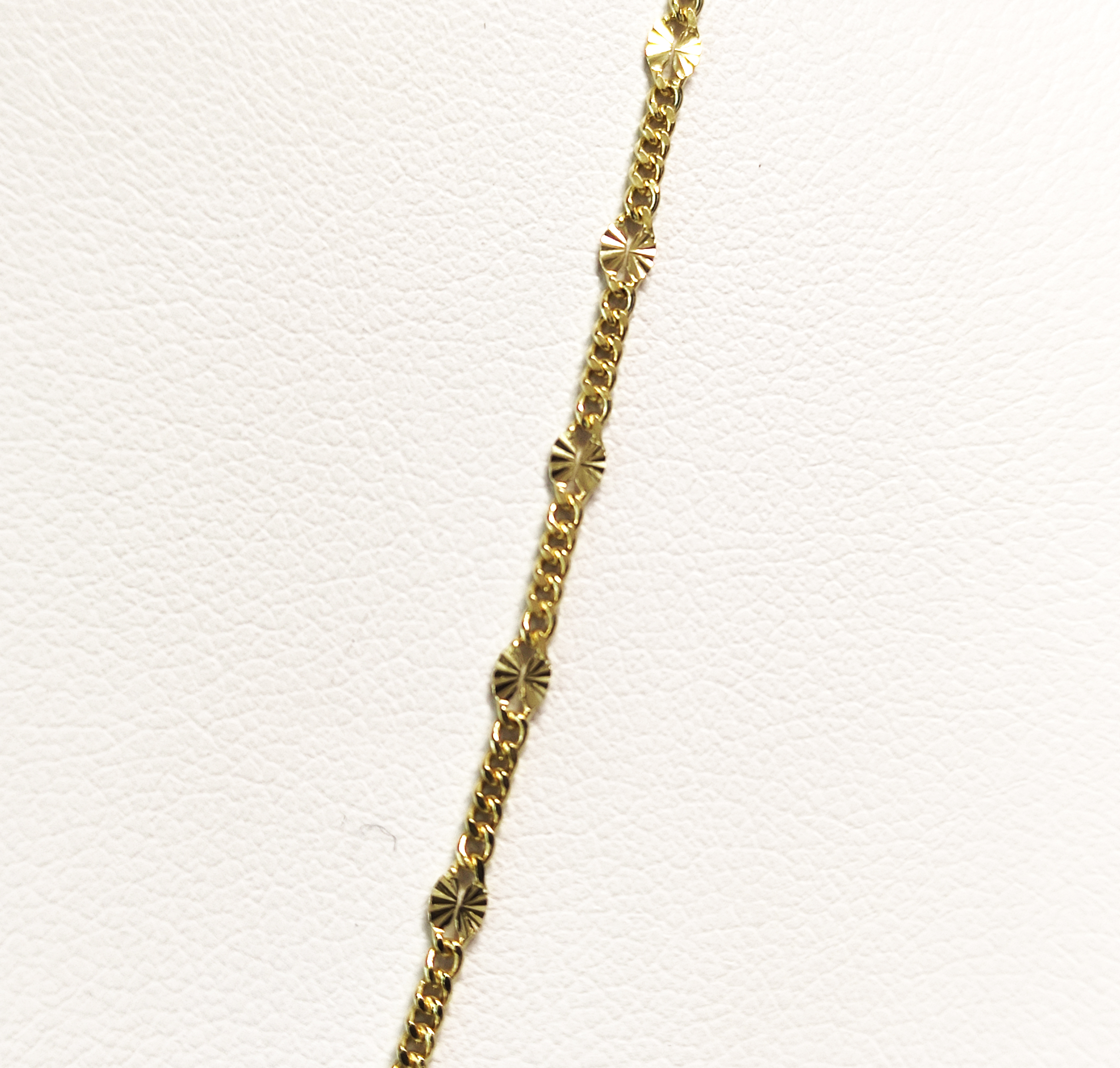 Zlatý řetízek kávové zrno délka 45 cm, š. 2,3 mm