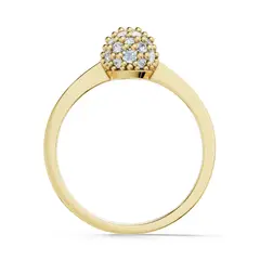 Prsten DF 3354, žluté zlato, s diamanty o celkové váze 0.441 ct vel.54