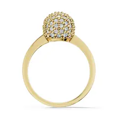 Prsten DF 3355, žluté zlato, s diamanty o celkové váze 0.825 ct vel.54