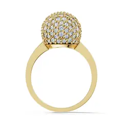 Prsten DF 3360, žluté zlato, s diamanty o celkové váze 1.395 ct vel.54