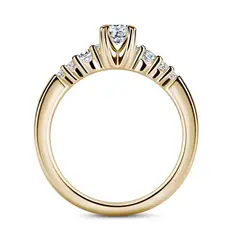 Sierra | Zásnubní prsten se středovým kamenem 0.25 ct, žluté zlato, s diamanty vel.54