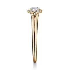 Odette | Zásnubní prsten se středovým diamantem 0.25ct, žluté zlato, s diamanty