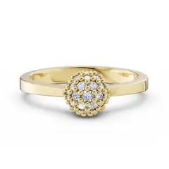 Prsten DF 3354, žluté zlato, s diamanty o celkové váze 0.441 ct vel.54