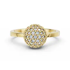 Prsten DF 3355, žluté zlato, s diamanty o celkové váze 0.825 ct vel.54