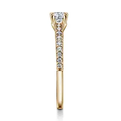 Aria | Zásnubní prsten se středovým kamenem 0.25 ct, žluté zlato, s diamanty