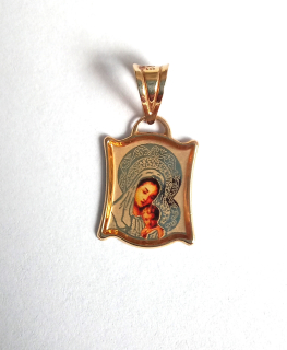 zlatý přívěsek madony