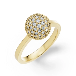 Prsten DF 3355, žluté zlato, s diamanty o celkové váze 0.825 ct vel.54