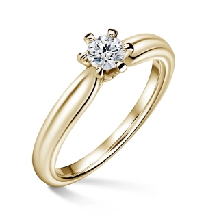  Florence | Zásnubní prsten se středovým diamantem 0.25 ct, žluté zlato